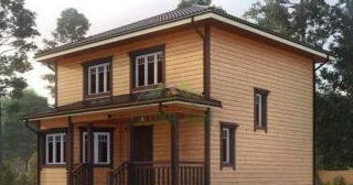 Двухэтажный дом из бруса в Гусь-Хрустальном от Строй-Гсь - строительство от 134134 руб.