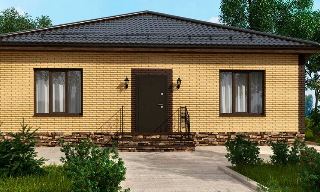 Проекты одноэтажных домов из кирпича | Строй-Гсь - Гусь-Хрустальный от 3612 рублей